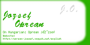 jozsef oprean business card